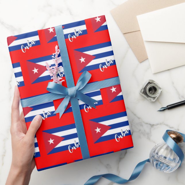 Papel De Presente Cuba: Papel de embrulho, Natal Vermelho, Patriotas (Presentear)