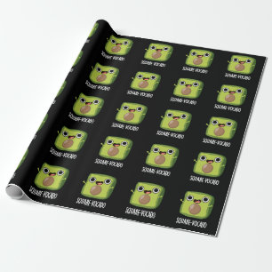 Papel De Presente Cubo de Abacate Engraçado Square-vocado com Fundo 
