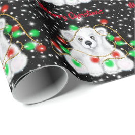 Papel De Presente Cubo de urso polar, Papai noel