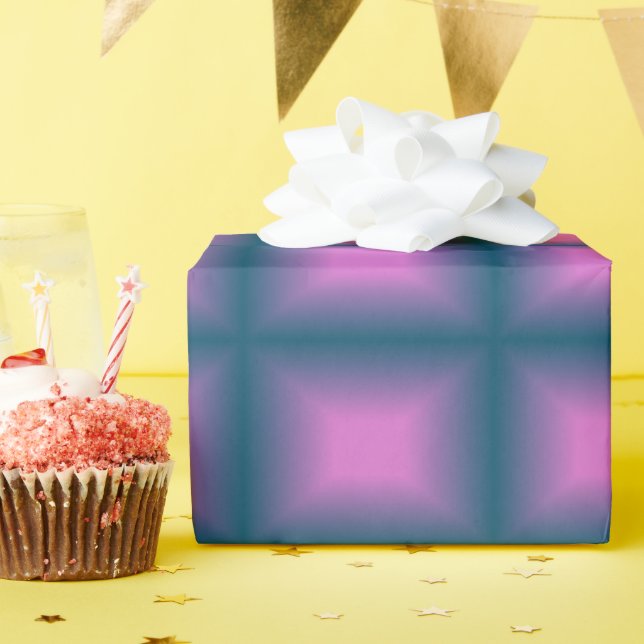 Papel De Presente Cubo Roxo (Festa de aniversário)