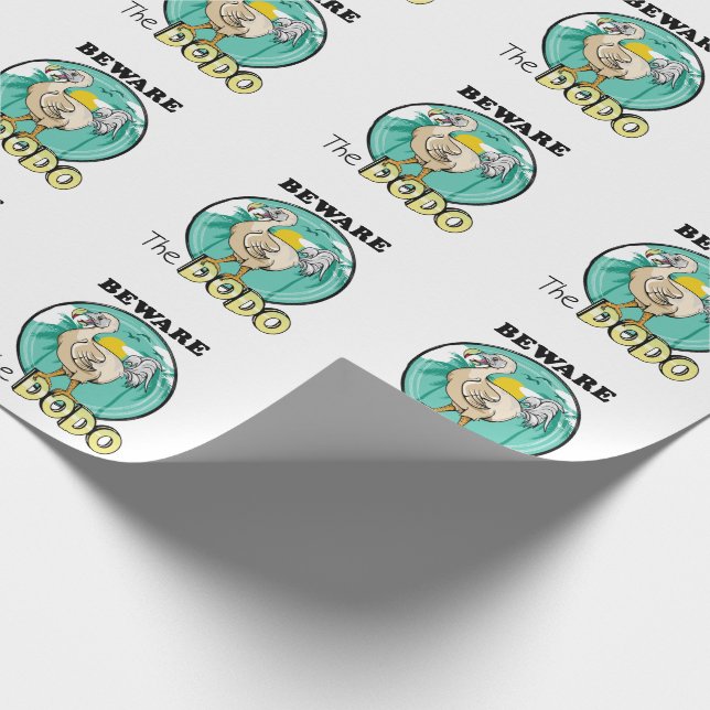 Papel De Presente Cuidado com o dodô (Ponta)