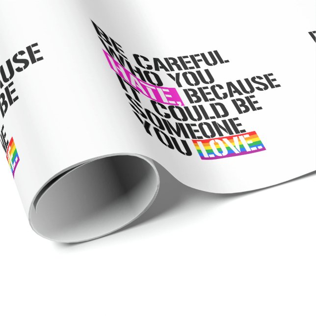 Papel De Presente Cuidado com quem você odeia (Ponta do rolo)