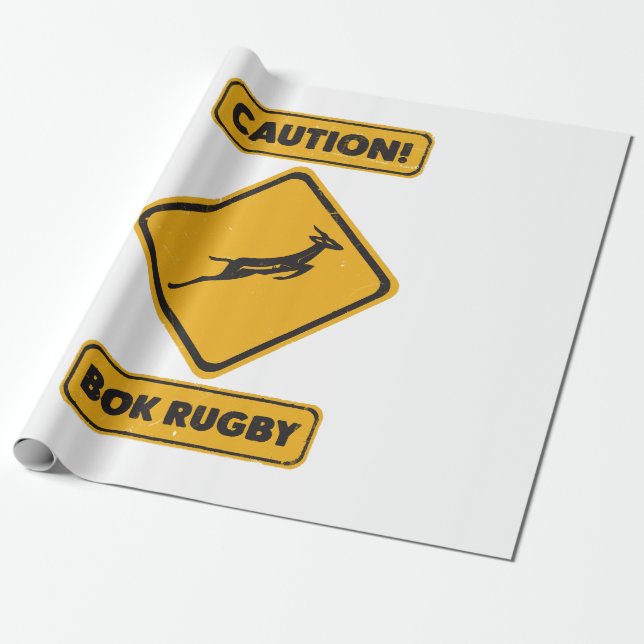 Papel De Presente Cuidado - SpringBoks Atravessando (Desenrolado)