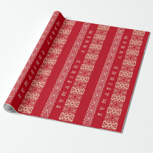 Papel De Presente Cumprimento feito sob encomenda vermelho do teste