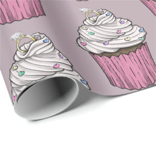 Papel De Presente Cupcake de proposta doce