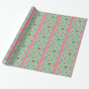 Papel De Presente Cupcake e bolos e bolos de pastelaria