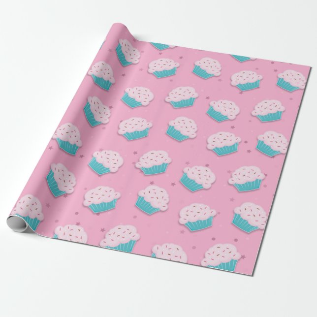 Papel De Presente Cupcake Geschenkpapier (Desenrolado)