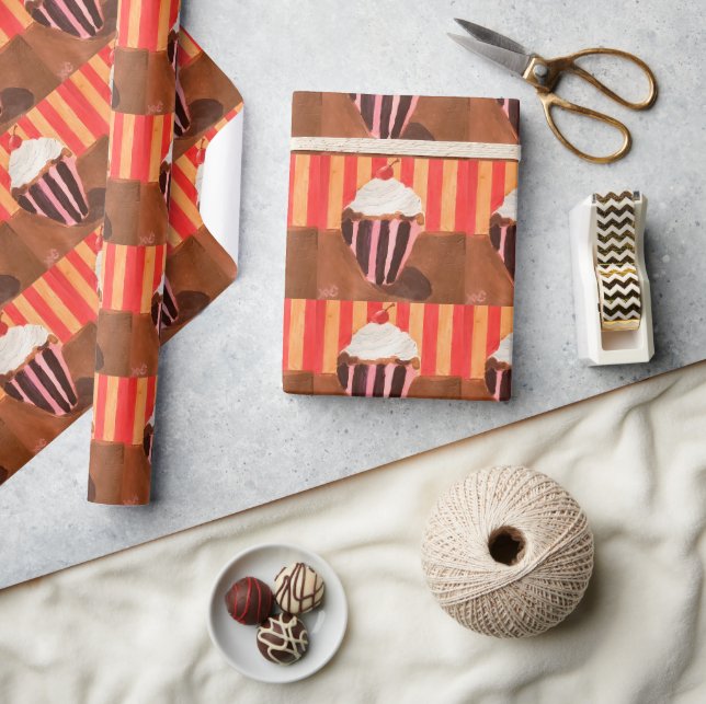 Papel De Presente Cupcake with Vanilla Frosting (Artesanato)