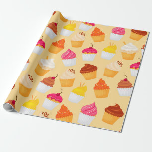 Papel De Presente Cupcakes