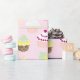 Papel De Presente Cupcakes a rosa (Baby Shower)