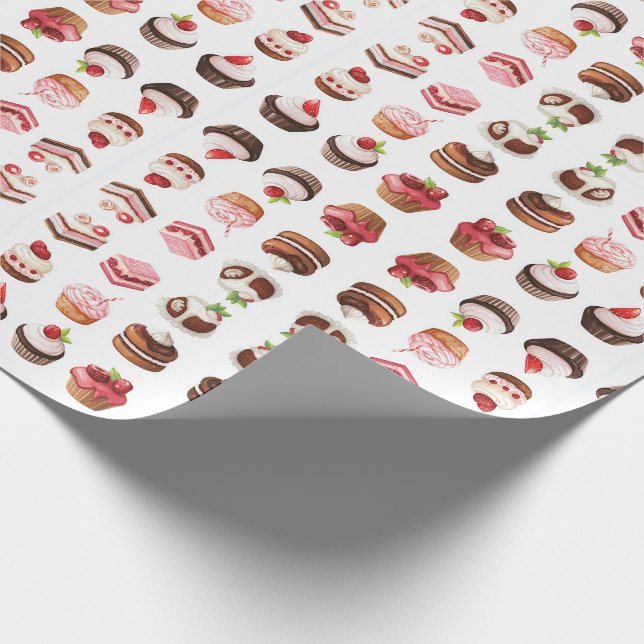 Papel De Presente Cupcakes e doces (Ponta)
