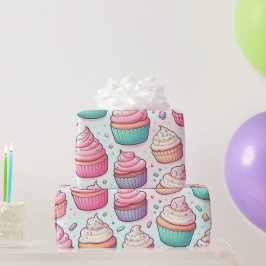 Papel De Presente Cupcakes e Pastéis