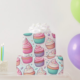 Papel De Presente Cupcakes e Pastéis