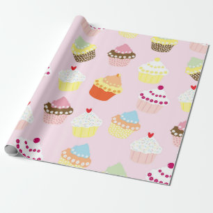 Papel De Presente cupcakes que embrulham papel