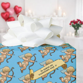 Papel De Presente Cupid Valentines Add The Name Pixel Art Pattern