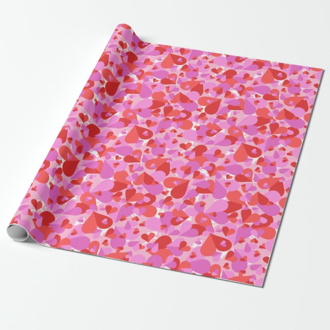 Papel De Presente Cupídeos Mistos Confetti (Desenrolado)