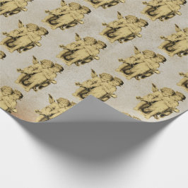 Papel De Presente Cupido Angels Kraft Cupido Angels Kraft, Bebê Cupi