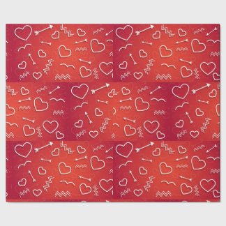 Papel De Presente Cupid's Quiver: Abstract Geometric Love Pattern