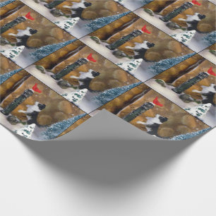 Papel De Presente Cuppy e Cardinal de Natal - Village Wraps