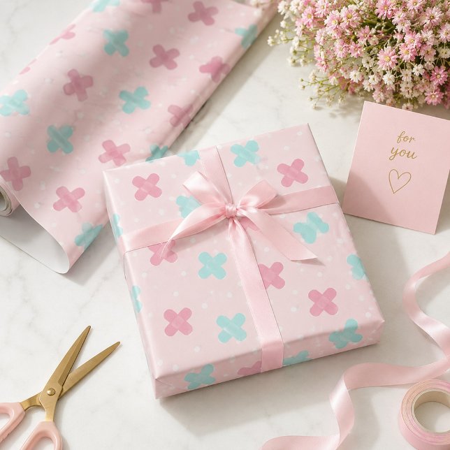 Papel De Presente Curativos Rosa Médica (Criador carregado)