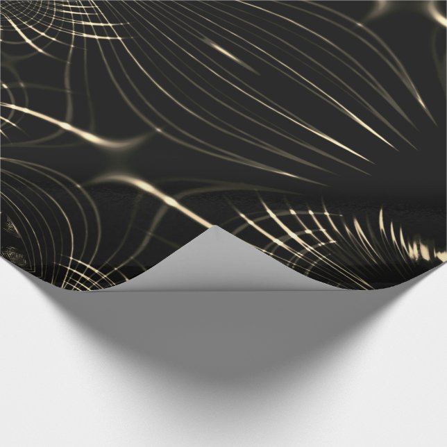 Papel De Presente Curvas beges pontiagudas com algumas (Ponta)