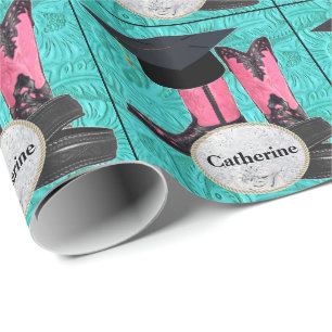 Papel De Presente Curvatura do costume da correia das botas de