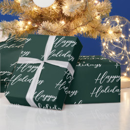 Papel De Presente Custom Christmas Happy Holiday