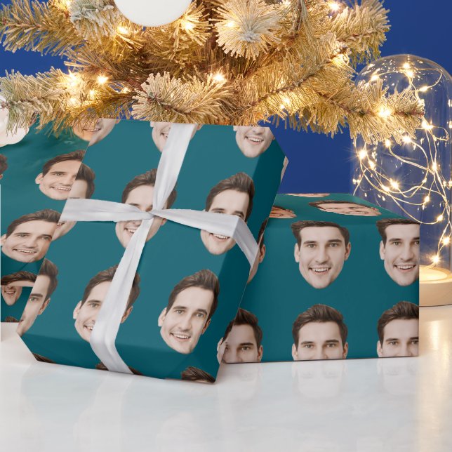 Papel De Presente Custom Face Personalized Birthday Wedding Party (Feriados)