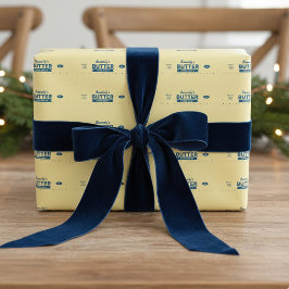 Papel De Presente Custom Name Retro Stick of Butter Funny Foodie