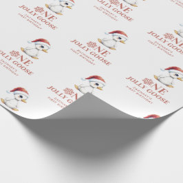 Papel De Presente Custom One Jolly Goose December First Birthday