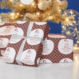 Papel De Presente Custom One Jolly Goose December First Birthday