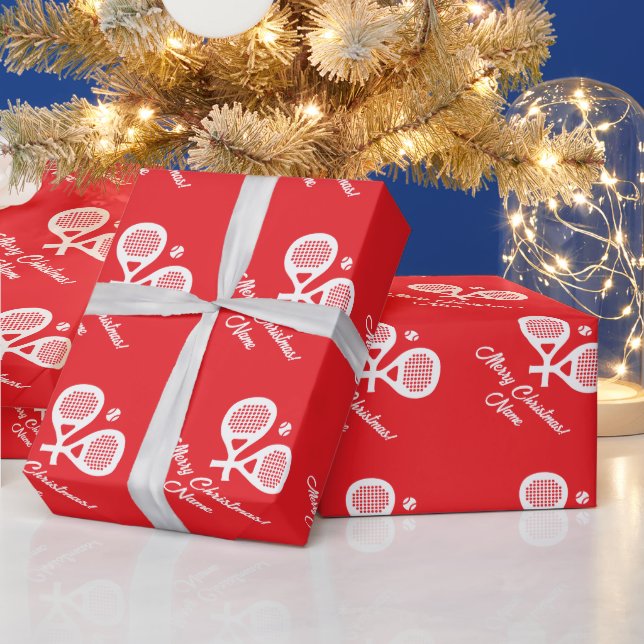 Papel De Presente Custom padel sport Christmas wrapping paper (Feriados)