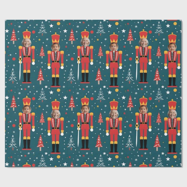 Papel De Presente custom photo nutcracker Wrapping Paper - 2 images (Aberto)