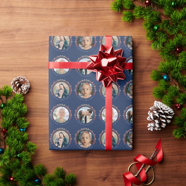 Papel De Presente Custom Photos Christmas Wrapping (Presente de Natal)
