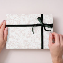 Papel De Presente custom Pink Allure Blush Feminine Pattern