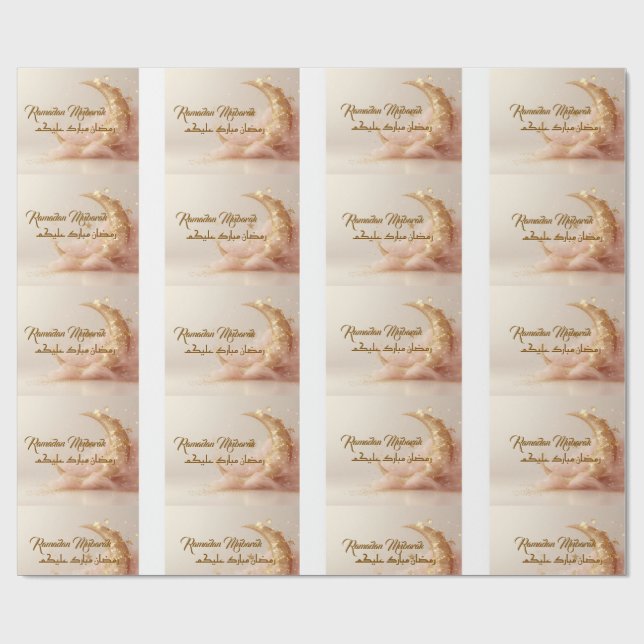 Papel De Presente Custom Ramadan Mubarak – Arabic wrapping paper (Aberto)