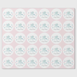 Papel De Presente Custom Unicorn Cute Pink Blue Happy Birthday 