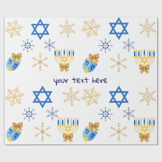Papel De Presente Customisable Hanukkah winter Wrapping Paper