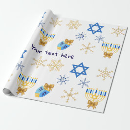 Papel De Presente Customisable Hanukkah winter Wrapping Paper