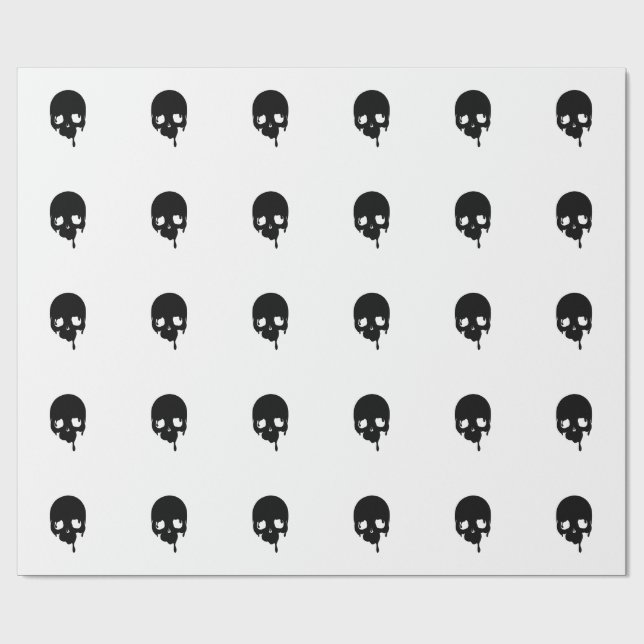 Papel De Presente Customizable Dripping Skull (Aberto)