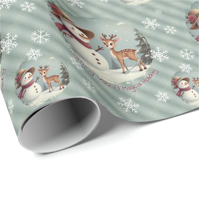 Papel De Presente Cute And Whimsy Holiday (Ponta do rolo)