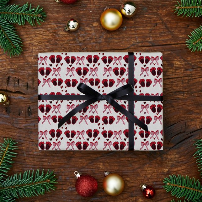 Papel De Presente Cute Baby Girl Slippers Wrapping Paper (Criador carregado)