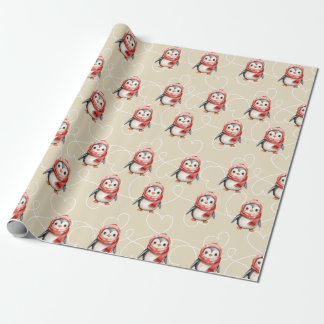 Papel De Presente Cute Baby Penguin
