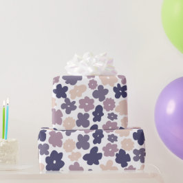 Papel De Presente Cute Boho Daisy Purple