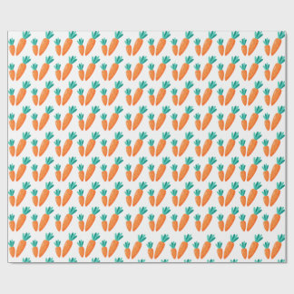 Papel De Presente Cute Carrot Pattern Wrapping Paper