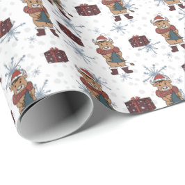Papel De Presente Cute Christmas Cow