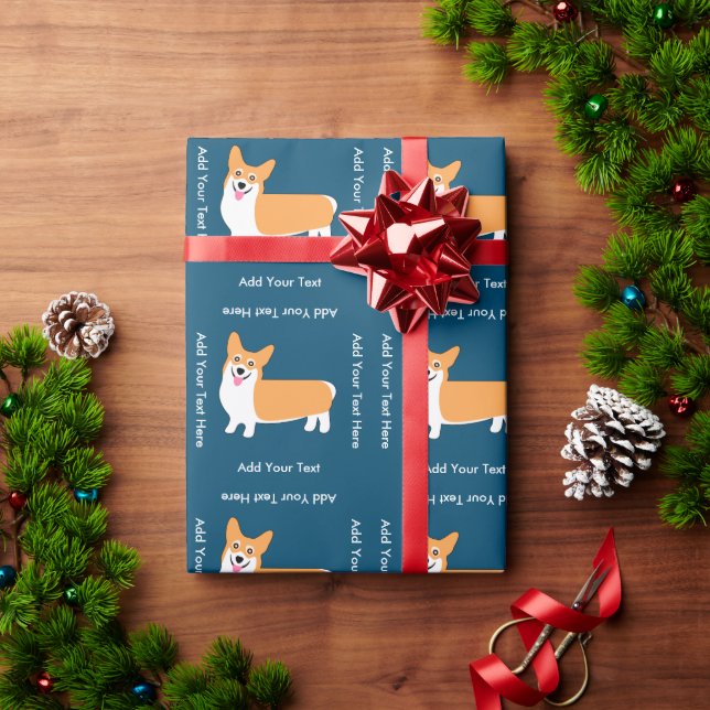 Papel De Presente Cute Corgi Puppy (Presente de Natal)