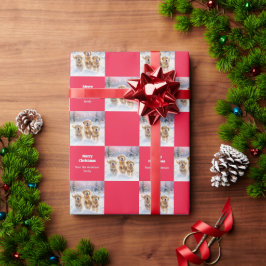 Papel De Presente Cute Golden Retrievers In Snow Puppy Christmas