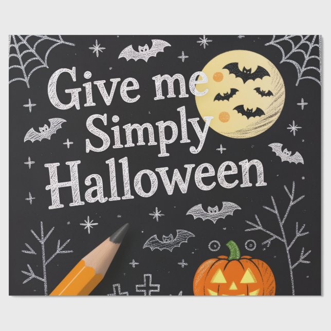 Papel De Presente Cute Halloween Gift Wrap (Aberto)