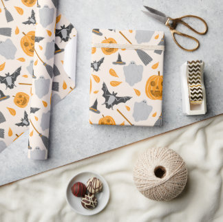 Papel De Presente Cute halloween Wrapping Paper 
